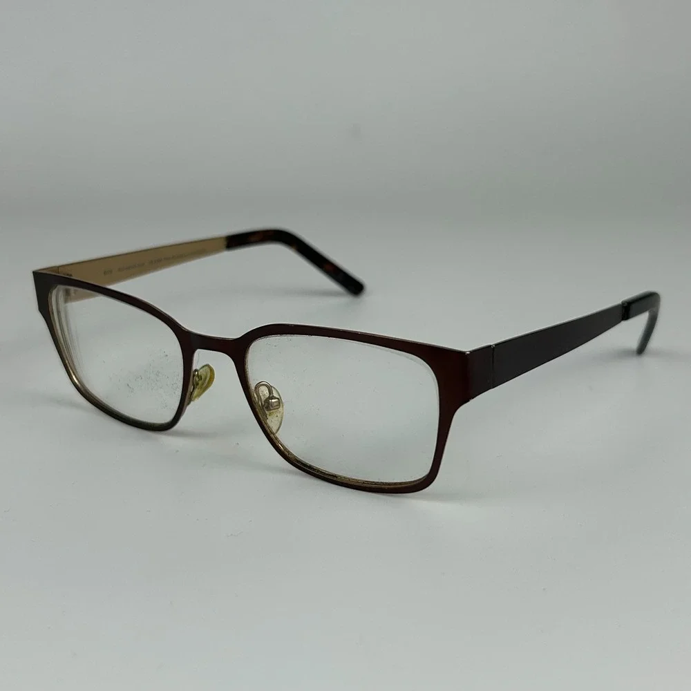 Eco Mod. 1100 mbwn‎ Womens Eyeglasses Frame Brown Metal Rectangular 51-18-140mm